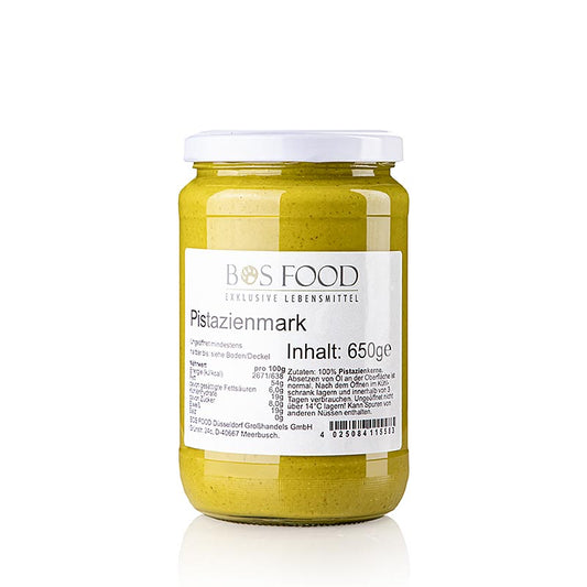 BOS FOOD Pistachepulp, 100% pulp zonder toevoegingen, 650 g
