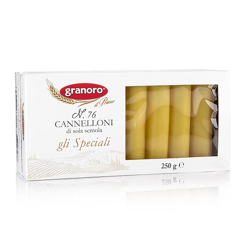 Verpakte Granoro cannelloni, ca 25 rolletjes per zakje, nr76, 250 g
