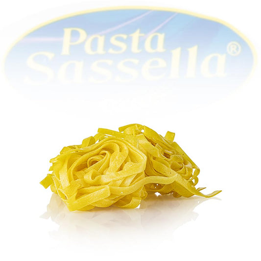 Verse fettuccine all uovo, bandpasta, 6 mm, Sassella, 500 g
