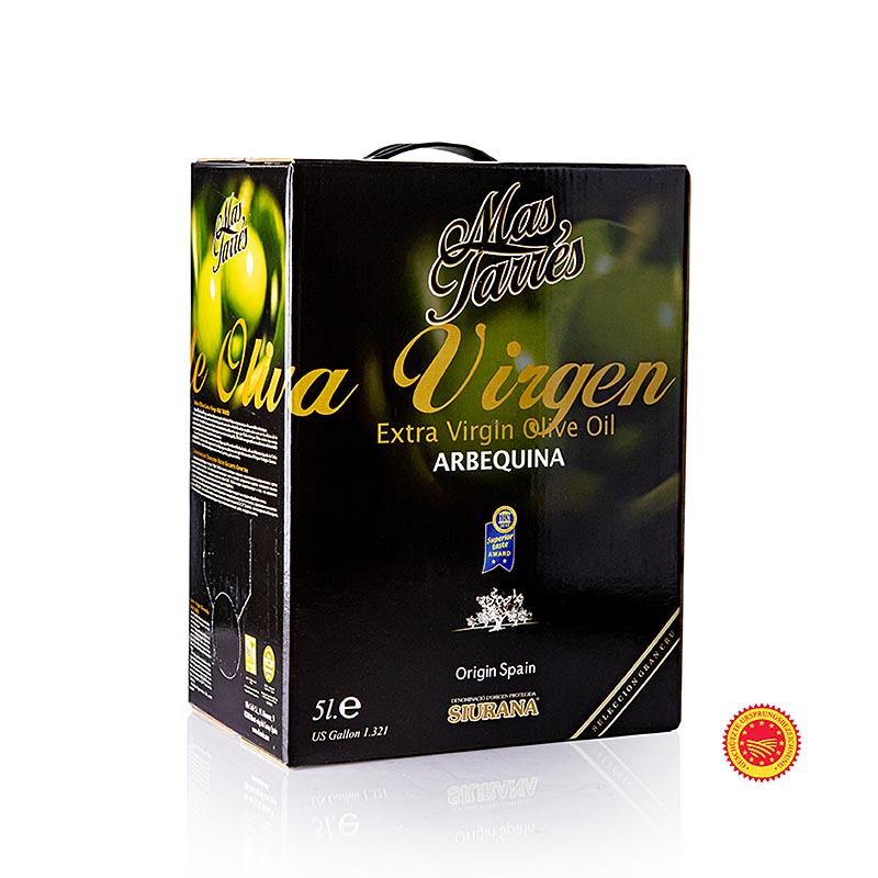 Extra vierge olijfolie, Mas Tarrés Oliva Verde, Arbequina, DOP/g.U. Siurana, 5 l