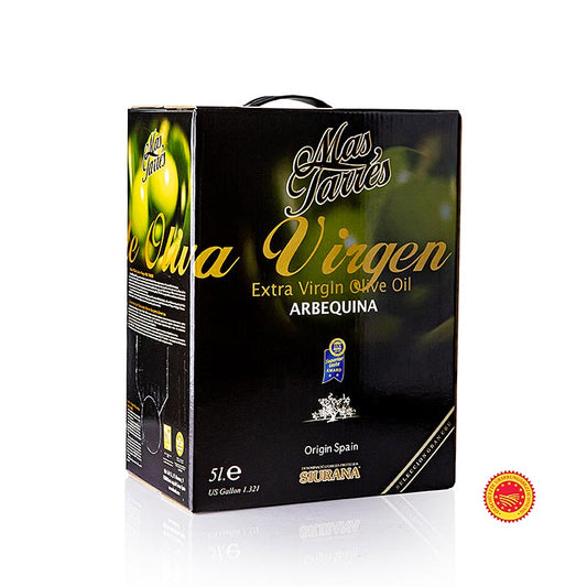 Extra vierge olijfolie, Mas Tarrés Oliva Verde, Arbequina, DOP/g.U. Siurana, 5 l