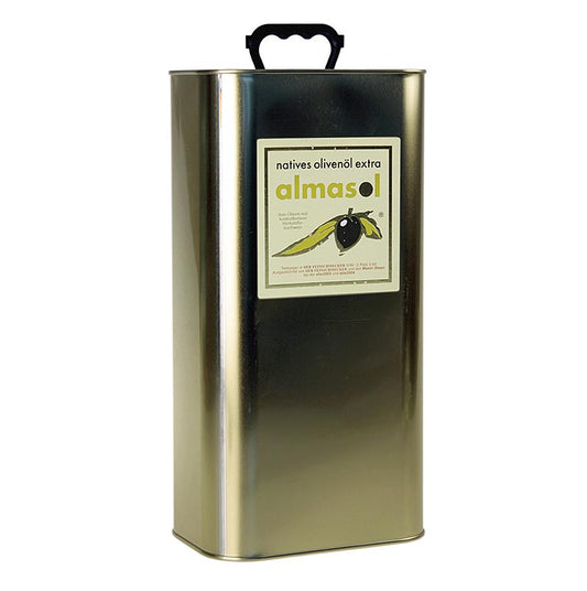 Extra vierge olijfolie van eerste persing, Almasol, met een zuurgraad van 0,2%, Gourmet 2012, in een fles van 5 liter