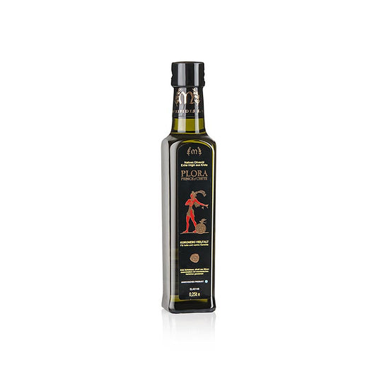 Extra olijfolie van eerste persing, Plora Prins van Kreta, Kreta, 250 ml - hoogwaardige olijfolie uit Kreta van de eerste persing in een fles van 250 ml