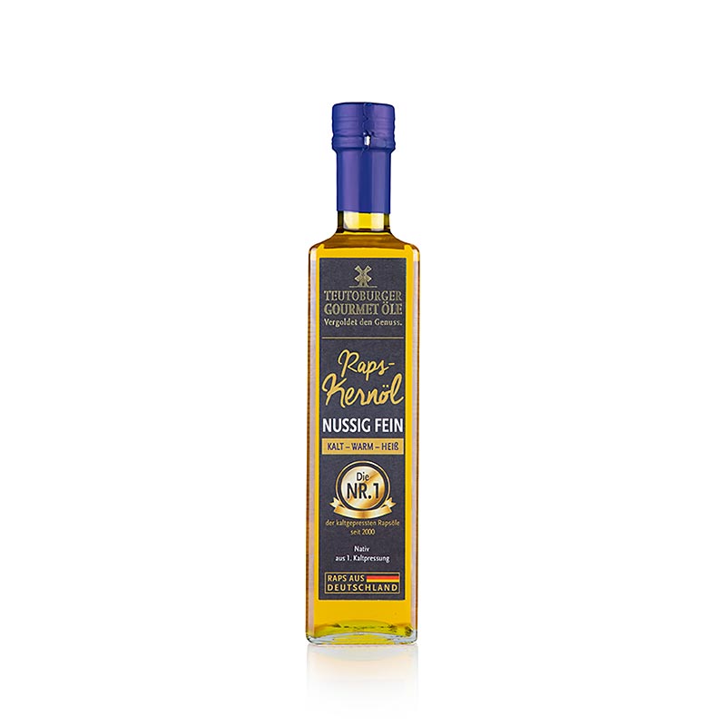 Koolzaadolie, koudgeperst, van gepelde koolzaad, Teutoburger Ölmühle, 500 ml