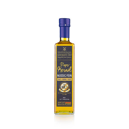 Koolzaadolie, koudgeperst, van gepelde koolzaad, Teutoburger Ölmühle, 500 ml