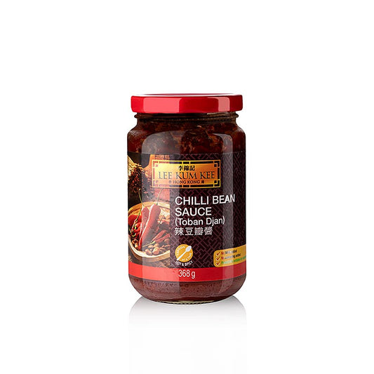 Sojabonenpasta/saus - Toban Djan, heet/pittig, 368 g - Traditionele pittige Aziatische pastasaus gemaakt van sojabonen