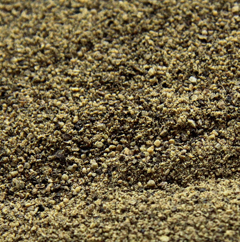 Gemalen zwarte peper in een verpakking van 1 kg, perfect voor het kruiden van diverse gerechten