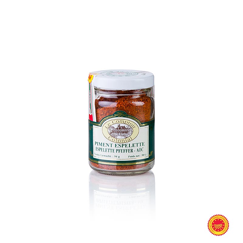Piment d'Espelette BOB, Franse peper, chilipoeder, 50 g - productafbeelding met hoogwaardig en authentiek Frans chilipoeder van 50 gram