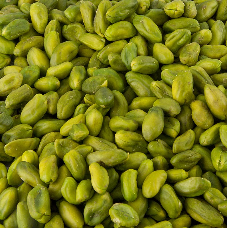 Verse, lichtgroene pistaches, van keukenkwaliteit, gedopt en verpakt in 1 kg zak