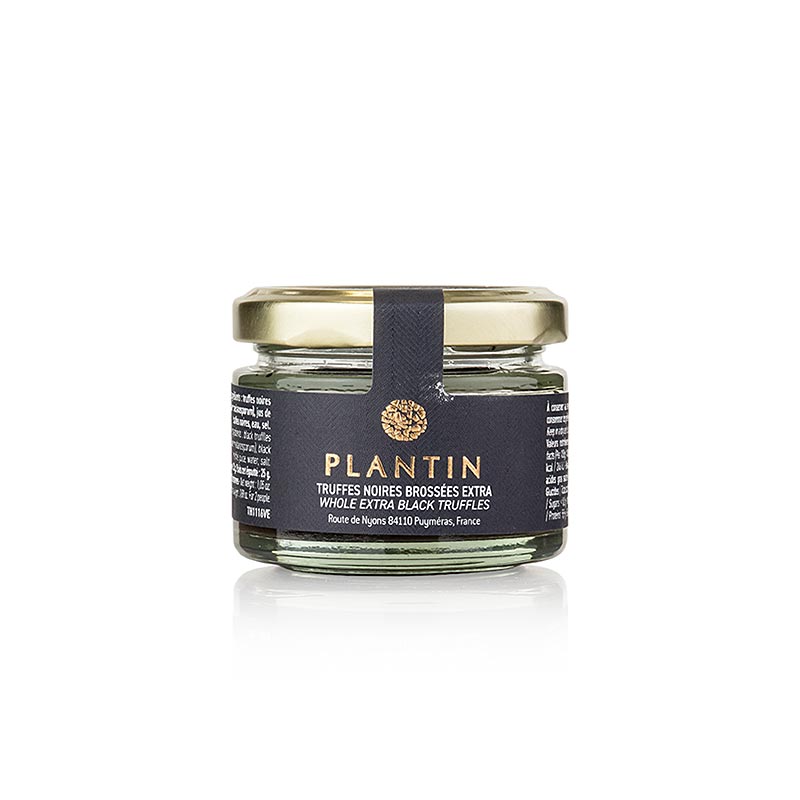 Winter edel truffel extra (Tuber Melanosporum), hele truffel, rond, Plantin, 30 g - Productafbeelding van 30 g hele ronde wintertruffel van hoge kwaliteit, afkomstig van het merk Plantin