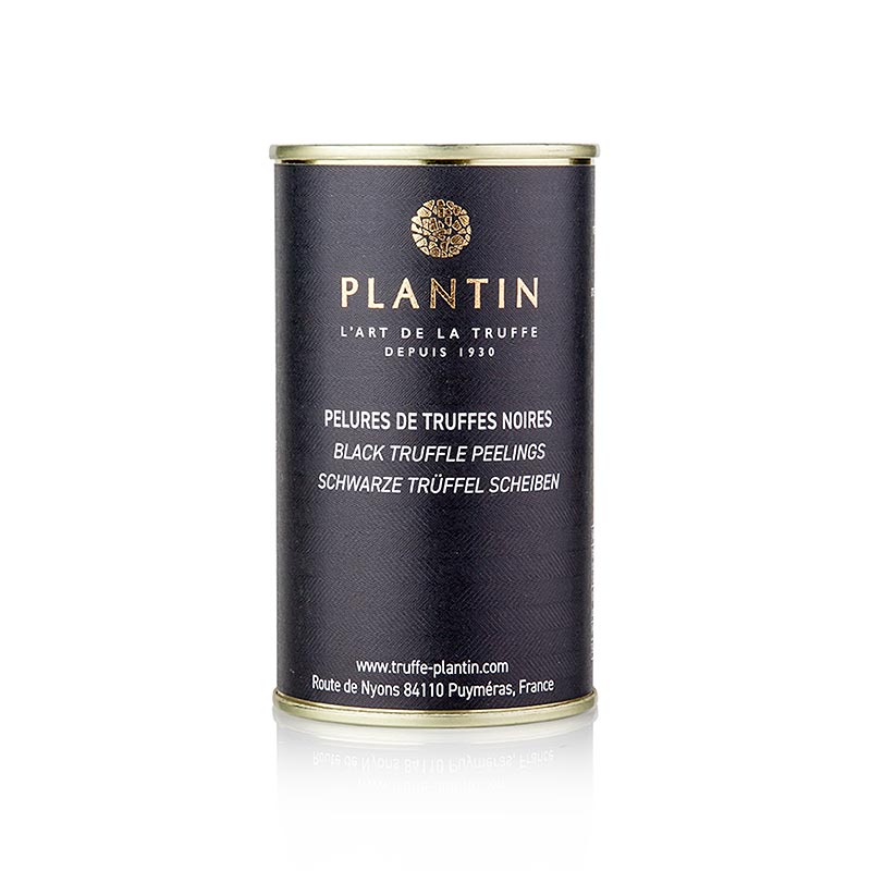 Winter edel truffel (Tuber Melanosporum) Pelures, truffelschalen en schijfjes van Plantin, 105 g - Premium zwarte truffelproducten van hoge kwaliteit