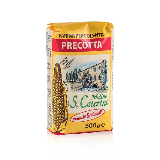 Voorgekookte maïsgriesmeel van 500 g, perfect voor snelle en gemakkelijke polenta