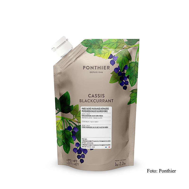 Puree - Cassis, met suiker, 1 kg