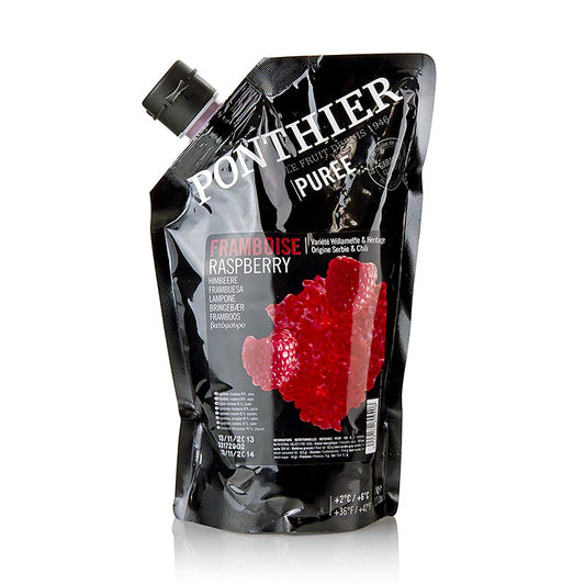 Verse frambozenpuree met suiker, perfect voor het bereiden van desserts, 1 kg verpakking