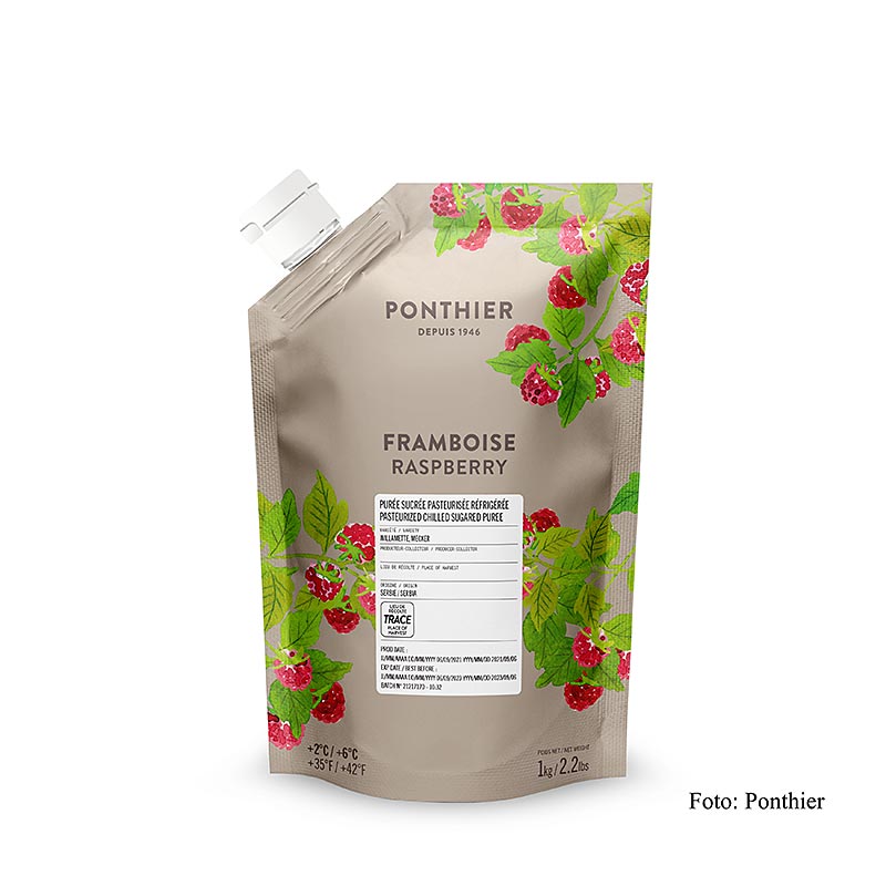 Puree - Framboos, met suiker, 1 kg