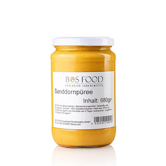 Fijn gezeefde duindoorn puur/puree, rijk aan smaak en vitamines, 680 g