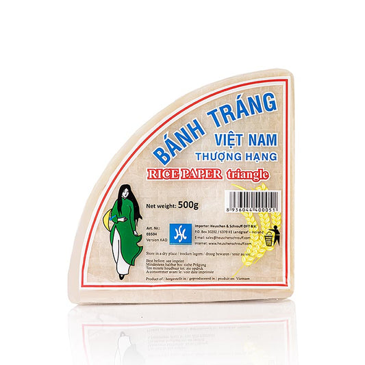 Rijstpapier, driehoekig, 15 cm zijlengte, 500 g, 57 vellen