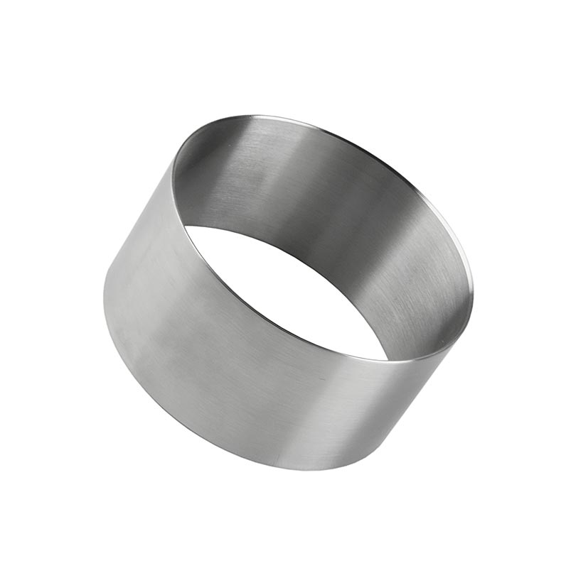Roestvrijstalen ringuitsteker, glad, ø 8 cm, 4 cm hoog, 1,3 mm dik, 1 stuk
