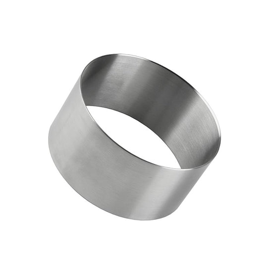 Roestvrijstalen ringuitsteker, glad, ø 8 cm, 4 cm hoog, 1,3 mm dik, 1 stuk