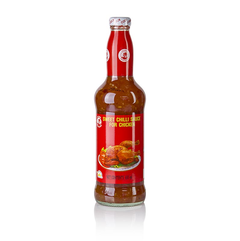 Chilisaus voor gevogelte, Gold Label, Cock Brand, 650 ml - pittige saus perfect voor het op smaak brengen van gevogeltegerechten