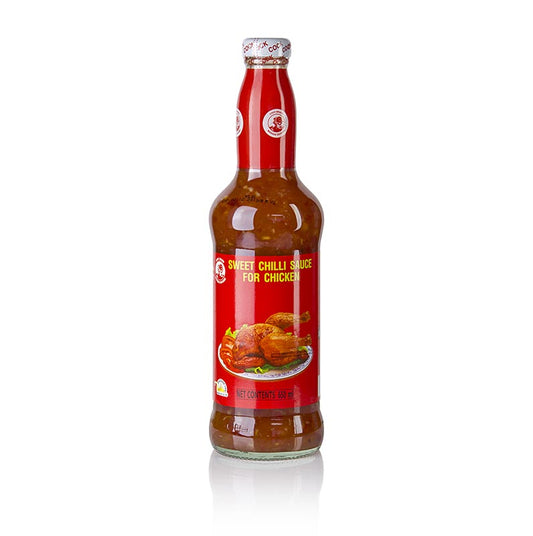 Chilisaus voor gevogelte, Gold Label, Cock Brand, 650 ml - pittige saus perfect voor het op smaak brengen van gevogeltegerechten