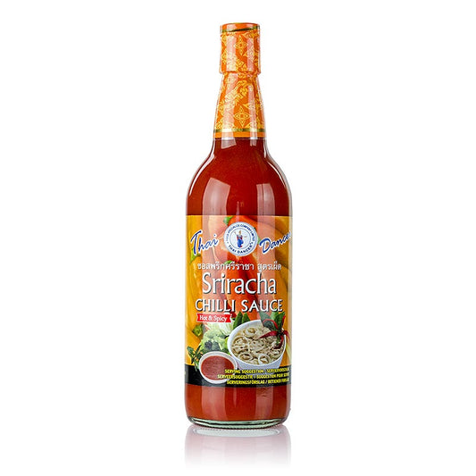 Zeer hete 730 ml Chilisaus - Sriracha van het merk Thai Dancer