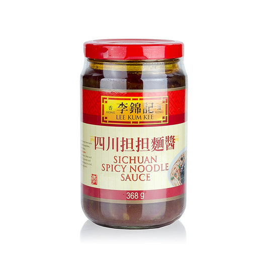 Sichuan noedelsaus, pikant, Lee Kum Kee, 368 g - heerlijke en pittige saus voor noedels met de authentieke smaak van Sichuan