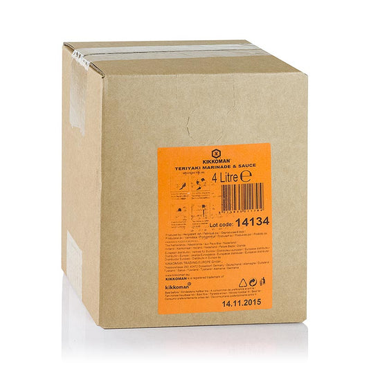 Teriyakisaus - als dip & marinade, Kikkoman, 4 liter - Perfecte saus voor het marineren en dippen van vlees, vis en groenten