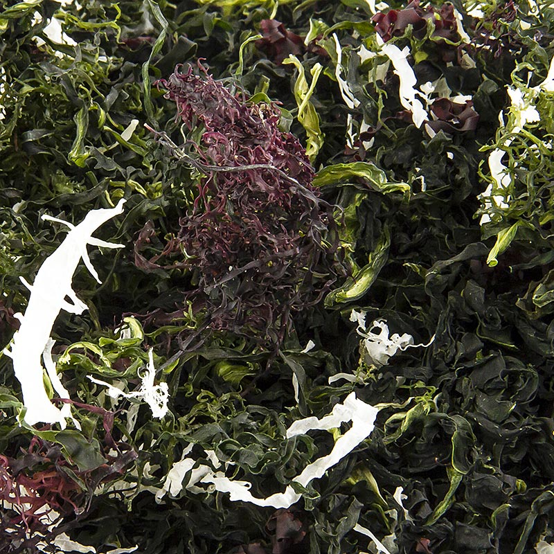 Gedroogde zeewier mix van 6 soorten voor Kaiso salade, 100 g verpakking