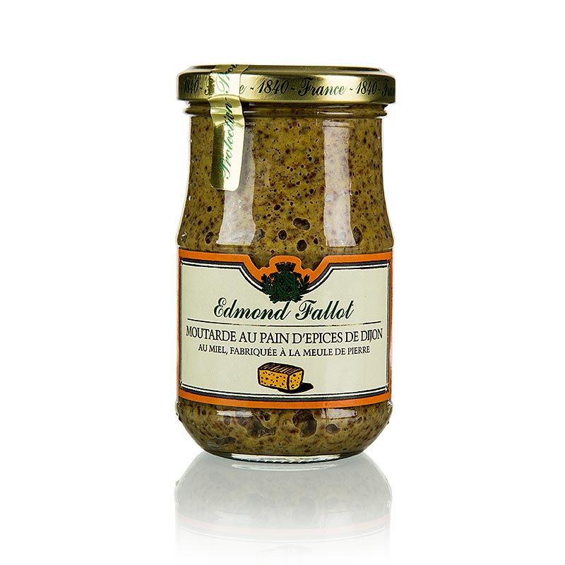 Fallot - Mosterd, grof, met gekruid brood en honing, 190 ml - a delicious and versatile condiment perfect for pairing with savory and sweet dishes