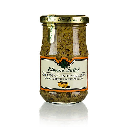 Fallot - Mosterd, grof, met gekruid brood en honing, 190 ml - a delicious and versatile condiment perfect for pairing with savory and sweet dishes