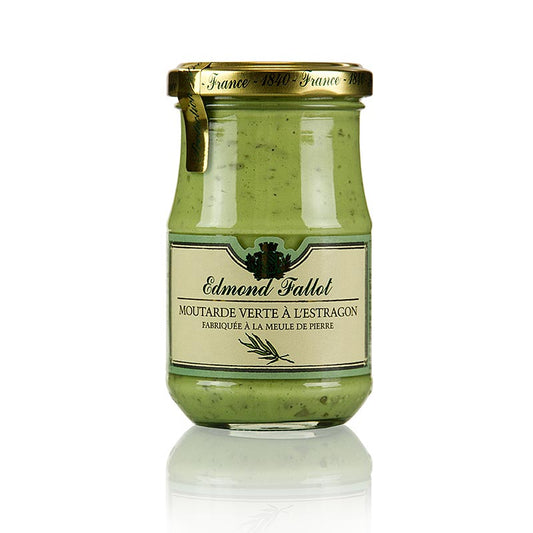 Fijn groene mosterd met dragon, 190 ml, van het merk Fallot