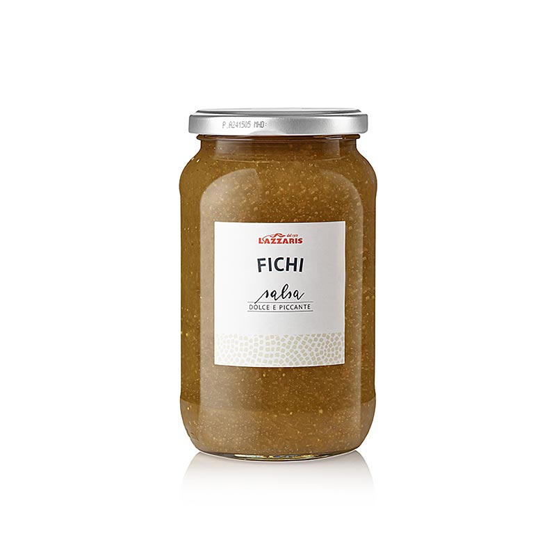 Lazzaris vijgen- en mosterdsaus, Ticino stijl, 750 g - heerlijke saus met vijgen en mosterd, perfect voor Ticino-stijl gerechten, in een verpakking van 750 gram