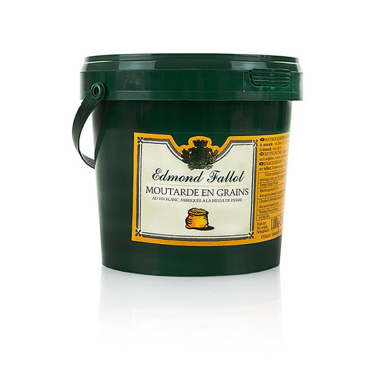Fallot Mosterd Grof 1 liter - Grote fles met heerlijke grove mosterd