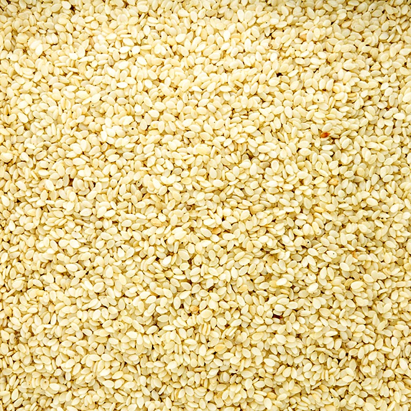 Sesamzaad, gepeld, wit, 1 kg - hoogwaardige kwaliteit biologisch sesamzaad in handige verpakking van 1 kilogram
