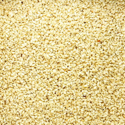 Sesamzaad, gepeld, wit, 1 kg - hoogwaardige kwaliteit biologisch sesamzaad in handige verpakking van 1 kilogram