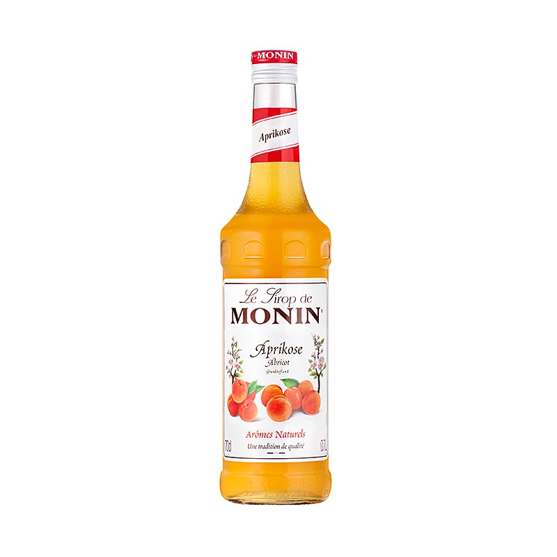 Monin abrikozen siroop van 700 ml in glazen fles met fruitige smaak