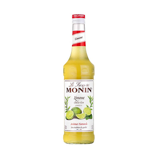 Monin limoensiroop van 700 ml in glazen fles met groene label