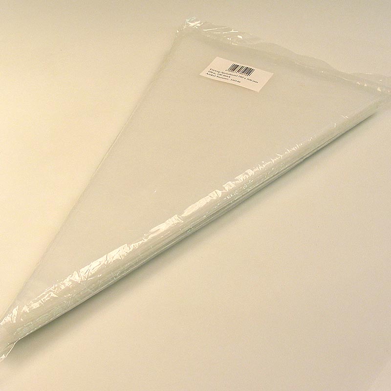 Langwerpige wegwerp spuitzak van 54,5 cm lang met een opening van 30 cm, gemaakt van 75µ materiaal en verpakt per 100 stuks