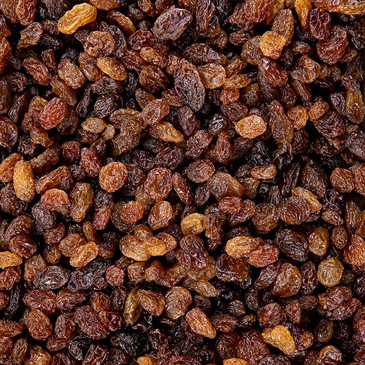 Sultana's van middelgroot formaat, ongezwaveld, afkomstig uit Turkije, verpakt in een hoeveelheid van 1 kilogram