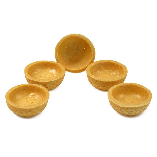 Mini-dessertaartjes, rond, ø 3,8 cm, H 1,8 cm, kruimeldeeg, 1,19 kg, 270 stuks