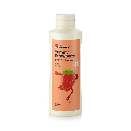 Topping - Aardbei, 1 kg: een heerlijke en zoete aardbeiensaus in een verpakking van 1 kilogram