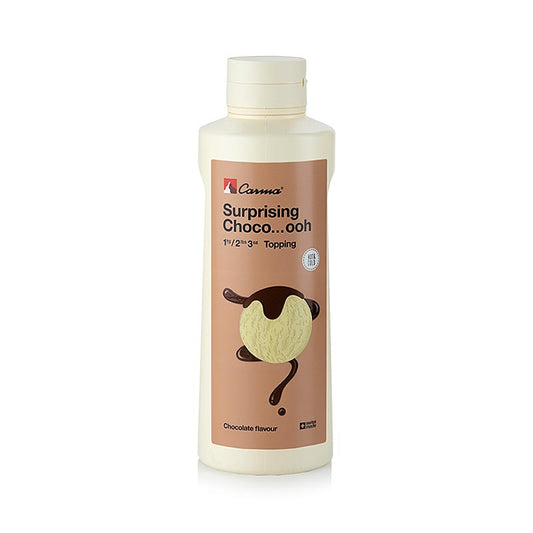 Topping - chocolade, 1 kg: een grote zak met heerlijke chocolade topping voor desserts