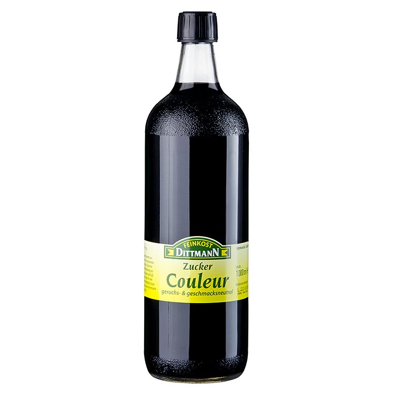 Suikerkleurstof van het merk Dittmann, 1 liter fles voor bakken en koken