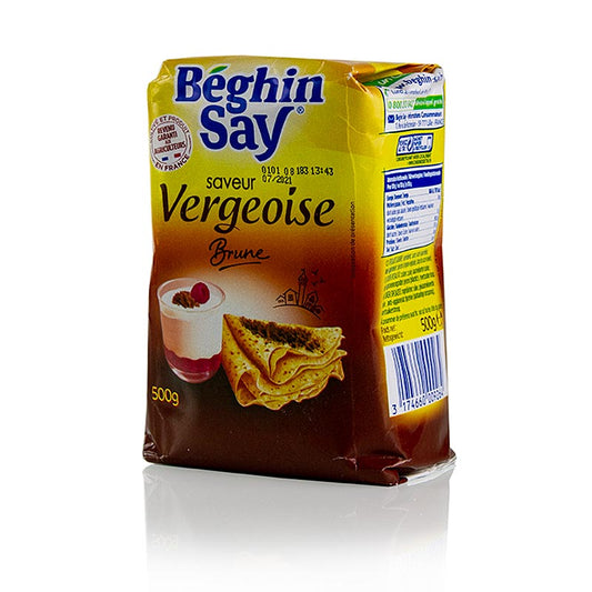 500 g vergeoise suiker, gearomatiseerd met karamel, donkerbruin van kleur