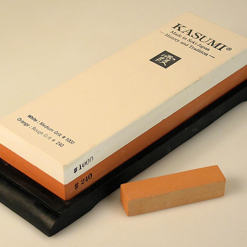 Kasumi K-11 wetsteen, korrel 240/1000, 1 st - hoogwaardige Japanse slijpsteen voor het slijpen van messen en gereedschappen