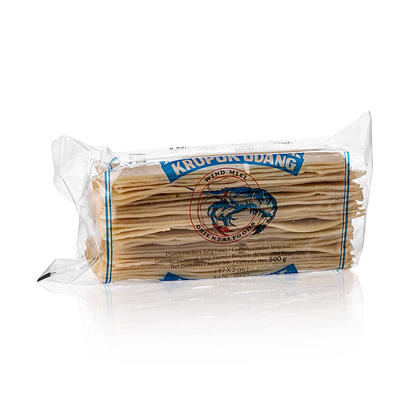 Kroepoek met garnalen, ongebakken, groot, Indonesië, 500 g