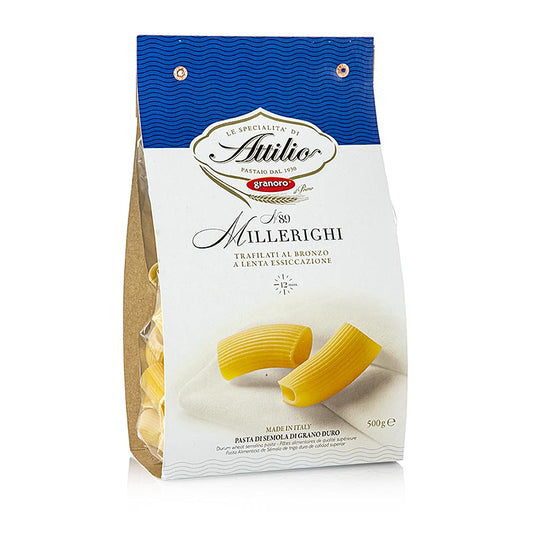 Granoro Millerighi, korte, dikke buisvormige pasta om te vullen, nr. 89, 500 g