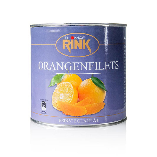 Sinaasappel filets - gekalibreerde partjes, licht gesuikerd, 265 kg - heerlijke citrusvruchten in handige verpakking voor gebruik in horeca of thuis