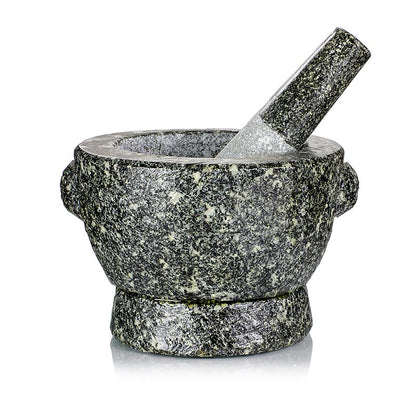 Stenen vijzel, ø 16,5 cm buiten, ø 12 cm binnen, 11 cm hoog, ca. 4 kg, 1 stuk